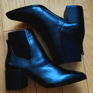 Leather booties
